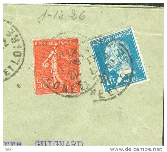 Lettre Recommandée De Digouin à 1,50 Fr ( Maury N°179 + 199 ) Le 01/12/1926 - BB11218 - Lettres & Documents
