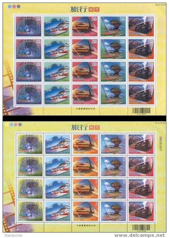 2006 Greeting Stamps Sheets Travel Camera Train Waterfall Canoe Park Sailboat - Inseln