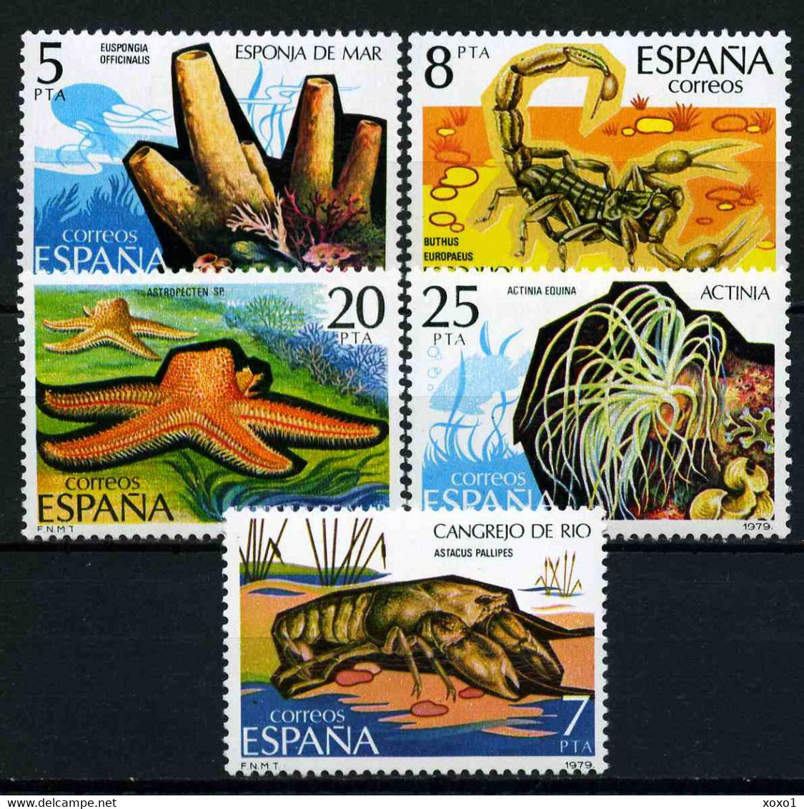 Spain 1979 MiNr. 2423 - 2427  Spanien Marine Life Crustaceans 5v MNH** 1,00 € - Schalentiere