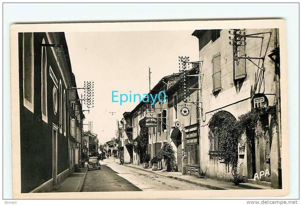 B - 81 - MONTREDON LABESSONNIE - Avenue De Lacaune - Pompe à éssence TEXACO - Hotel Werdeil & Maurel - éditeur APA POUX - Montredon Labessonie