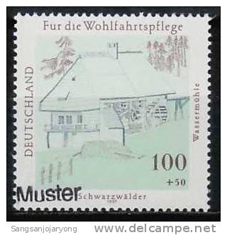 Specimen, Germany ScB820 Mill, Black Forest (Muster, Muestra, Mihon) - Moulins