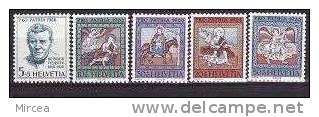 Suisse  1966 - Yv.no.769-73 Neufs** - Ungebraucht