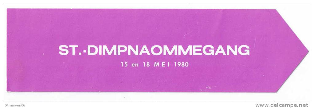 -GEEL.-BLADWIJZER - 1980 - ST. - DIMPNAOMMEGANG - Geel