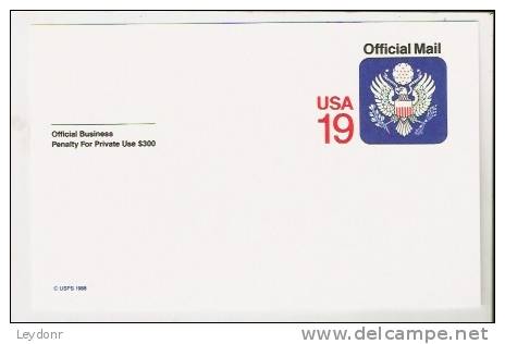 Postal Card Official Mail - 1991 - Eagle - 1981-00