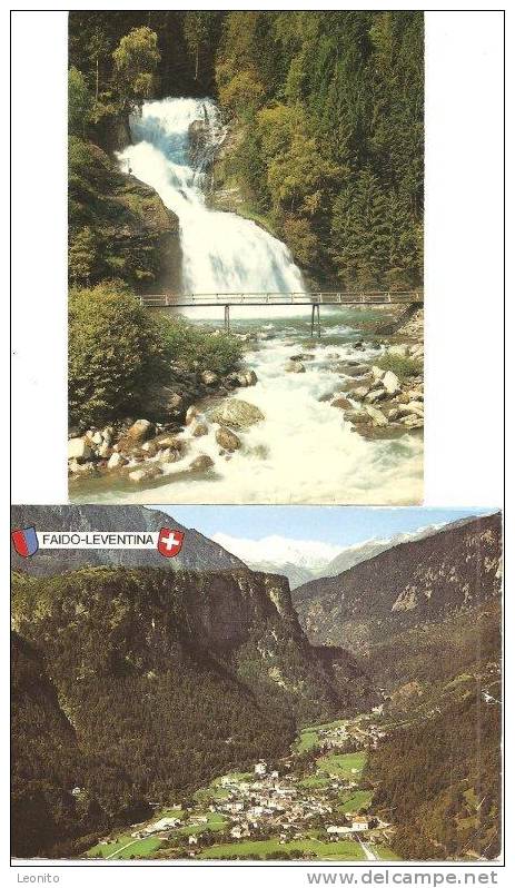 Faido Leventina Cascata Della Piumogna 2 Ansichtskarten Ab 1967 - Faido