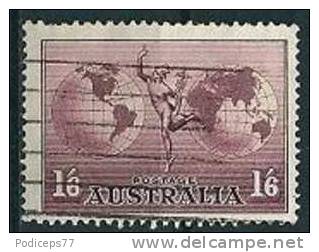 Australien  1934/48  Flugdienst  1´6 Sh (thin Paper)  Mi-Nr.126 Y  Gestempelt / Used - Used Stamps