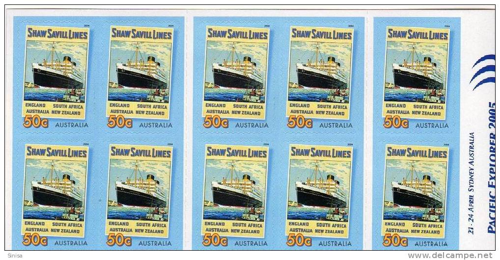 Australia / Booklets / Ships / Pacific Explorers 2005 - Carnets