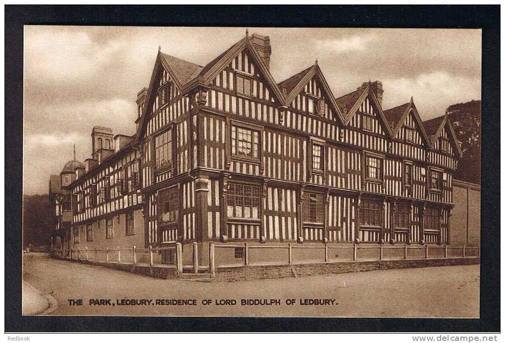 RB 677 -  Early Postcard "The Park" Residence Of Lord Biddulph Of Ledbury Herefordshire - Herefordshire