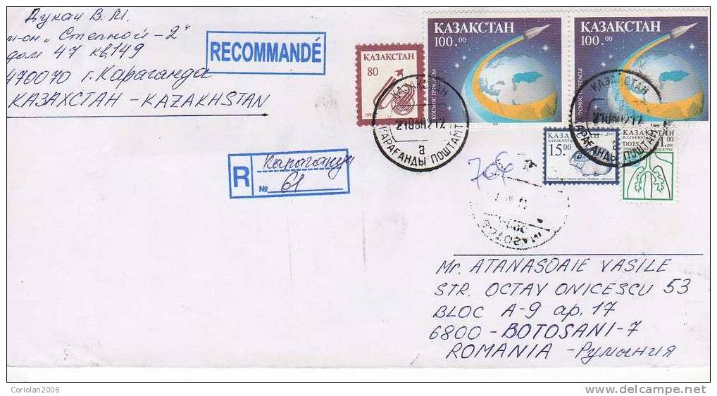 Kazakstan / Registered Letter To Botosani - Asia