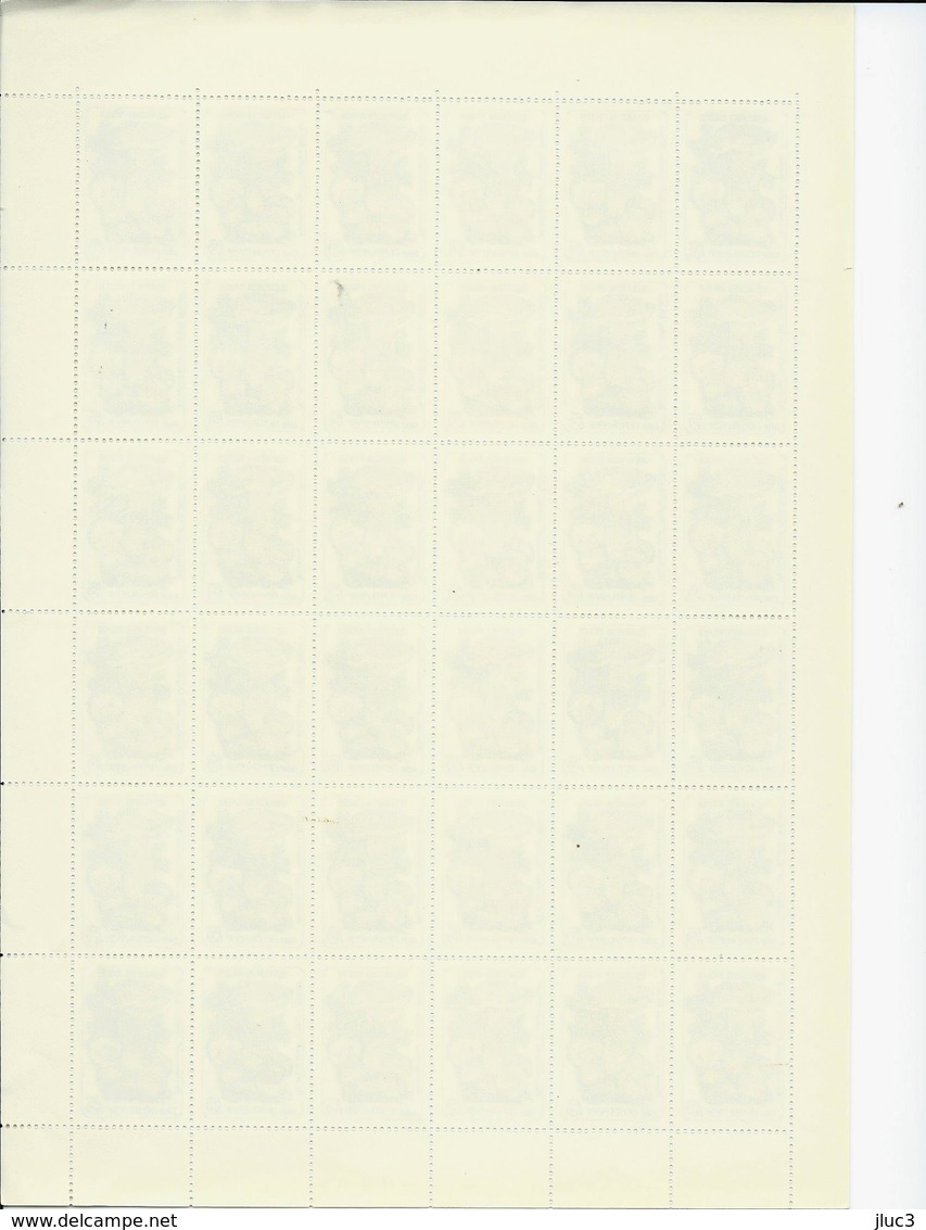 FC5307 - RARE - URSS 1986 - La Magnifique FEUILLE  Entière Neuve** De  36  TIMBRES  N° 5307 (YT) --  FLORE : Champignons - Full Sheets