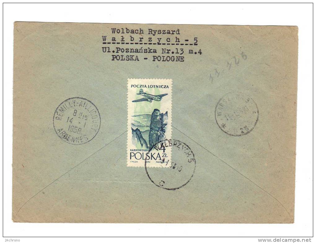 Enveloppe, Pologne, Recommande, Timbre Avion (11-126) - Franking Machines (EMA)