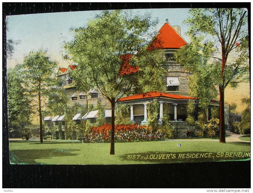 SOUTH BEND - J. Oliver´s Residence - 1911 -  - Lot 17 - South Bend