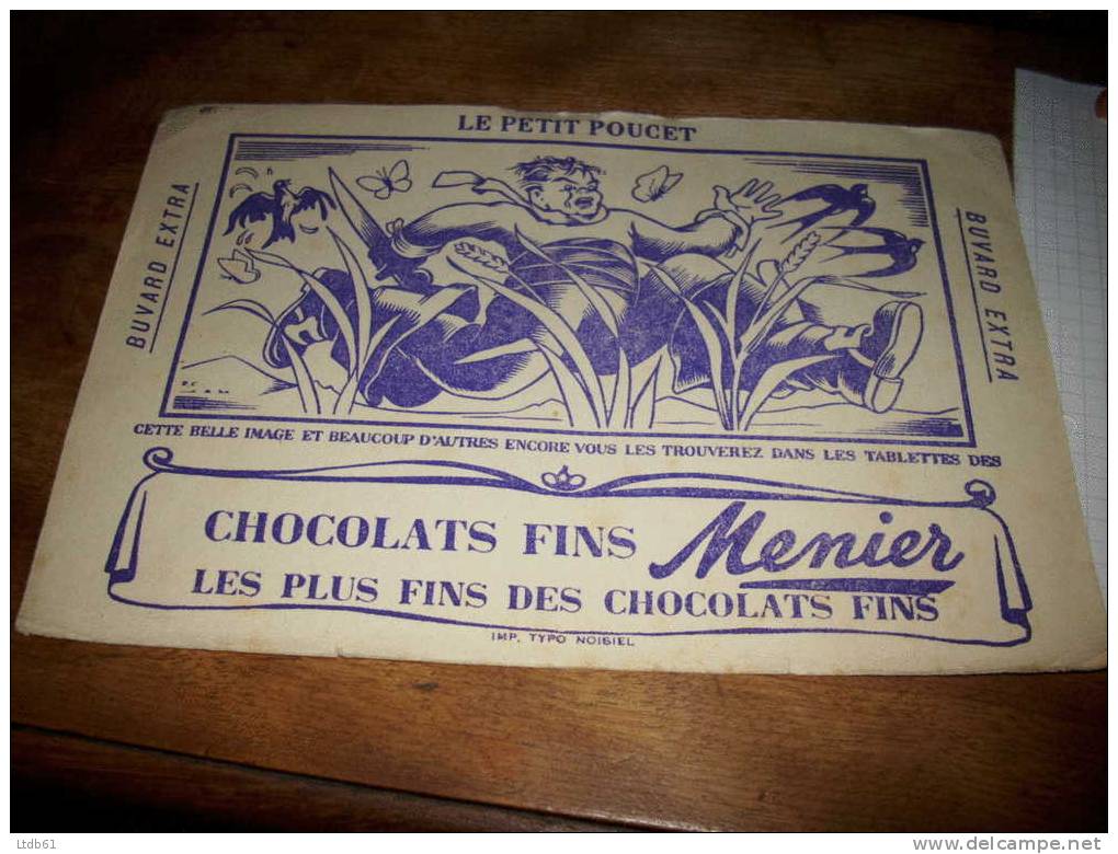 Buvard  Chocolats Fins Menier  Le Petit Poucet - Cocoa & Chocolat