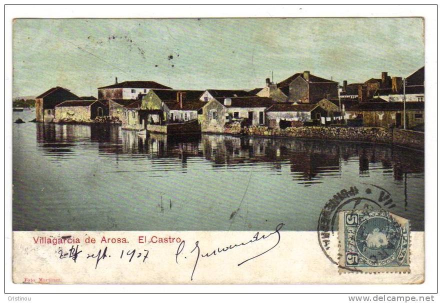 ESPAGNE VILLAGARCIA DE AROSA El Castro 1907 - Pontevedra