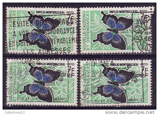 NOUVELLES CALEDONIE - 341 Obli (4 Timbres) Cote 6,40 Euros à 10% - Gebruikt