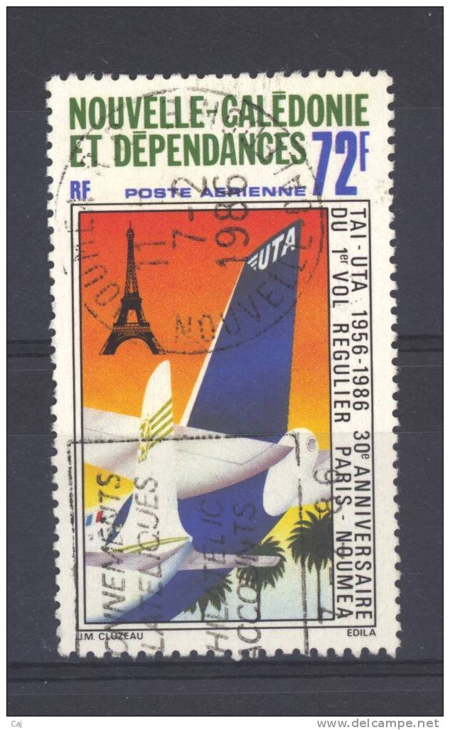 Nouvelle Calédonie  -  1986  -  Avion  :  Yv  250  (o) - Usati