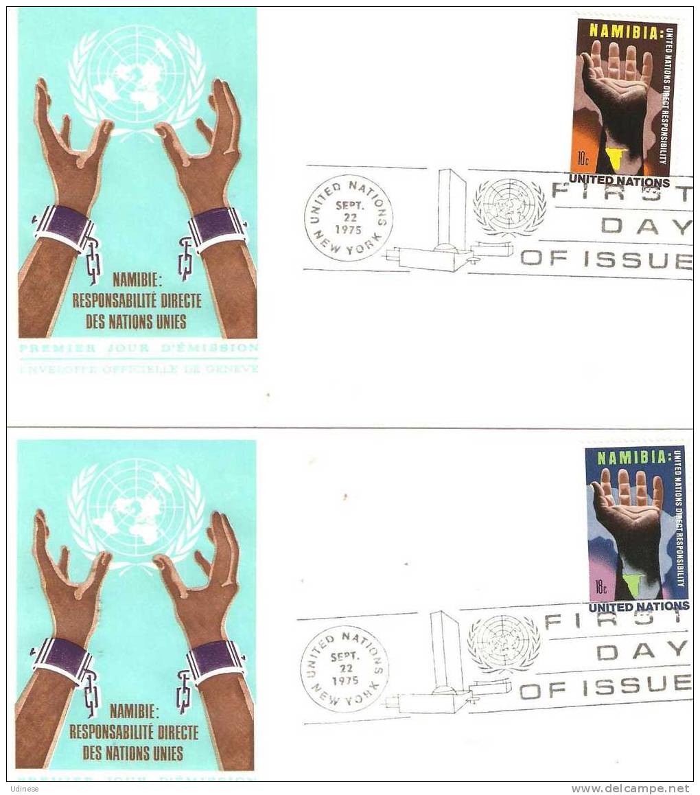 UNITED NATIONS NEW YORK 1975 - NAMIBIA  - FDC - FDC