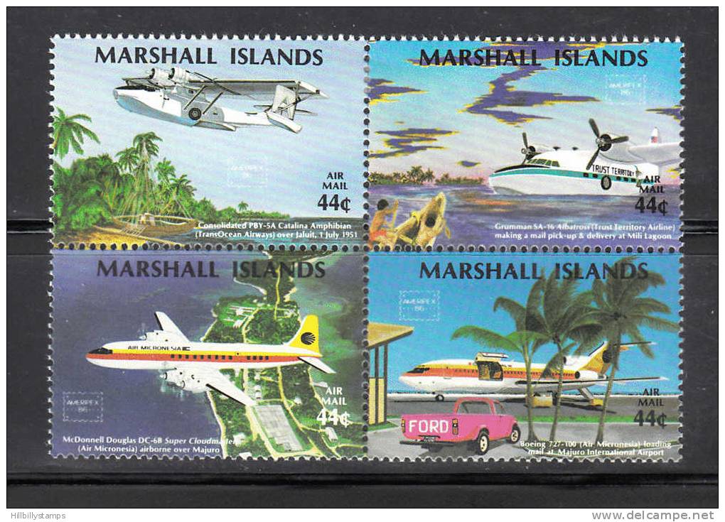 Marshall Isl. Year 1985 No C6a Unused Hinged Block - Marshall Islands