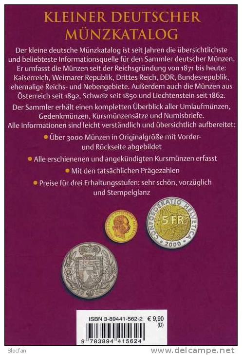 Austria Helvetia Liechtenstein Deutschland Kleiner Münzkatalog Schön 2005 Neu 10€ Für Numisbrief Numisblatt Coin Catalog - Collezioni