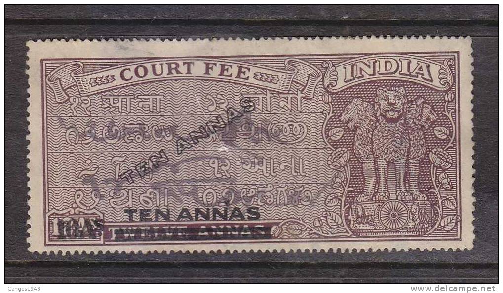 India  10A On 12A  O/p Revenue # 15653 F India Indien Fiscaux Inde Etal Princier - Neufs