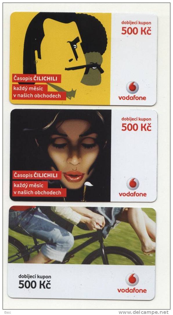 3 Used Phone Cards From Czech - Repubblica Ceca