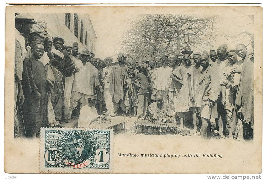 Mandingo Musicians Playing Ballafong Xylophone P. Used Paul Cholley Rufisque Maurel Et Prom Mandingue - Gambie