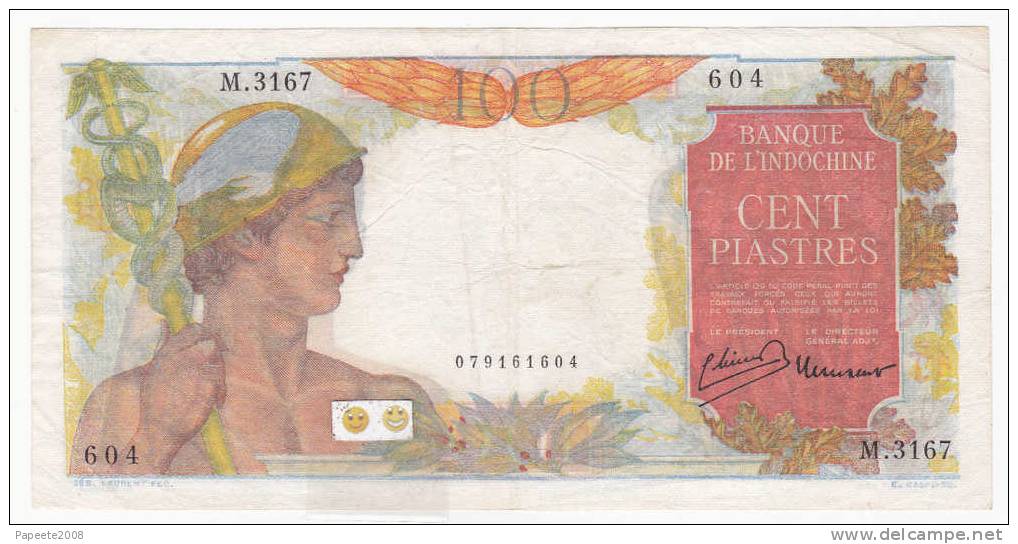 Banque De L´INDOCHINE - 100 Piastres - (P 82 B) - TTB+ - Indochina