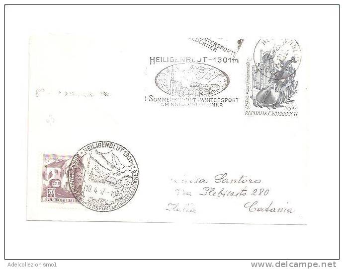 53267)lettera Austriaca Con 2 Valori + Annullo - Lettres & Documents