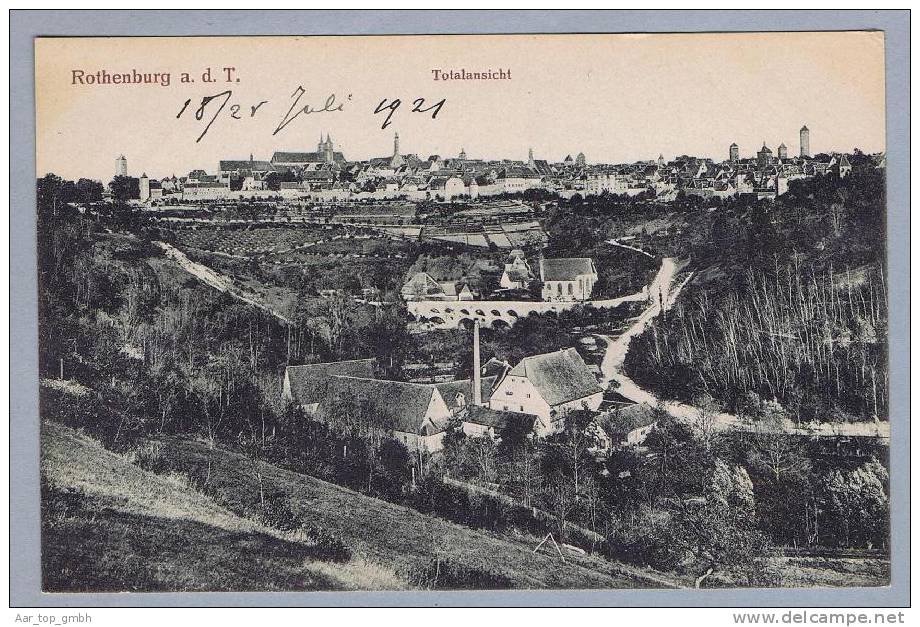 BW Rothenburg A.d.Tauber 1921-07-18 Ungebraucht Foto #37089 - Rottenburg