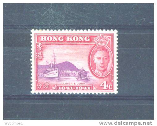 HONG KONG - 1941  George VI Centenary  4c  MM (hinge Remainders) - Nuevos