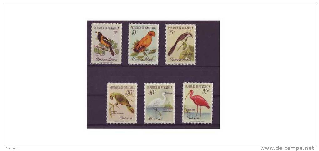 G124. Venezuela / Scarlet Ibis / Eudocimus Ruber / 1961 / Snowy Egret / Egretta Thula / Birds / Aves - Konvolute & Serien