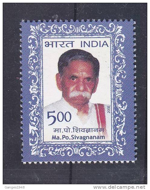 Ma. Po. Sivagnanam  2010 # 18691 S India Indien  Inde - Ungebraucht