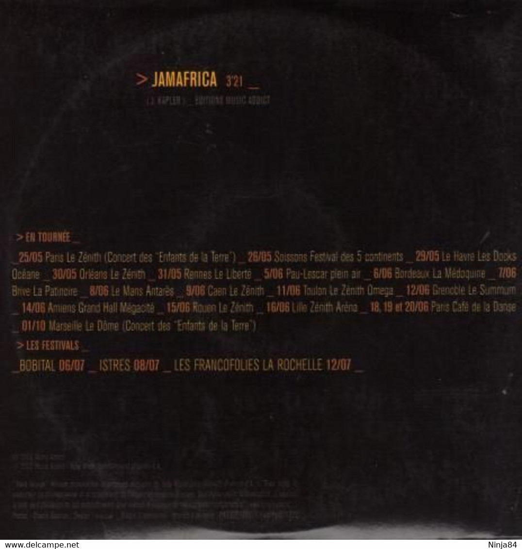 CDS  Yannick Noah  "  Jamafrica  "  Promo. Autriche - Collectors