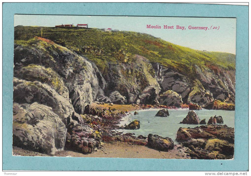 GUERNSEY  -  Moulin  Huet  Bay  -  1935  -  ( Usure Au Dos Sous Le Timbre )   - - Guernsey