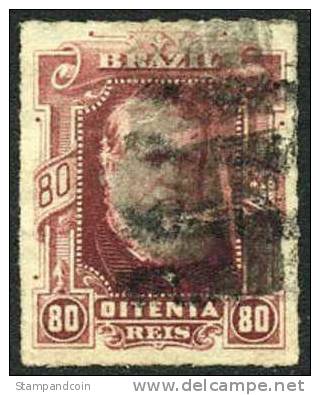Brazil #71 XF Used 80r Lake Emperor Dom Pedro From 1878-79 - Oblitérés