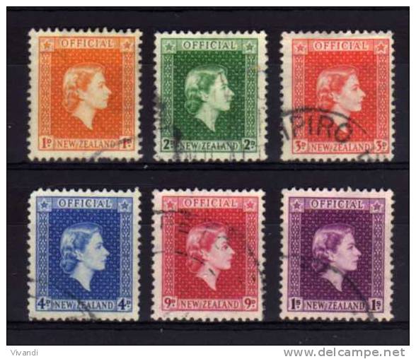 New Zealand - 1954 - Officials (Part Set) - Used - Dienstmarken