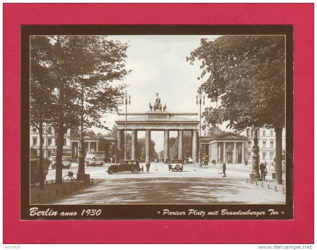 Berlin Anno 1930 (AA410)  Pariser Platz Mit Brandenburger Tor - - Porte De Brandebourg