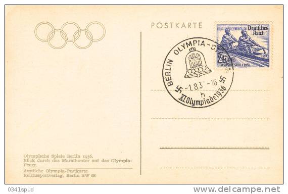Jeux Olympiques 1936  Olympic Stadion  Aviron Rowing Canottaggio - Ete 1936: Berlin