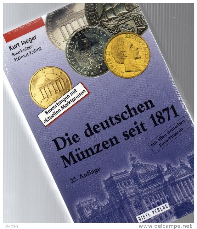 Jäger Deutschland 22.Münzen-Katalog 2012 Neu 25&euro; Für Münzen Ab 1871 /Numisbriefe Numismatic Coins Of Old And New Ge - Catalogi