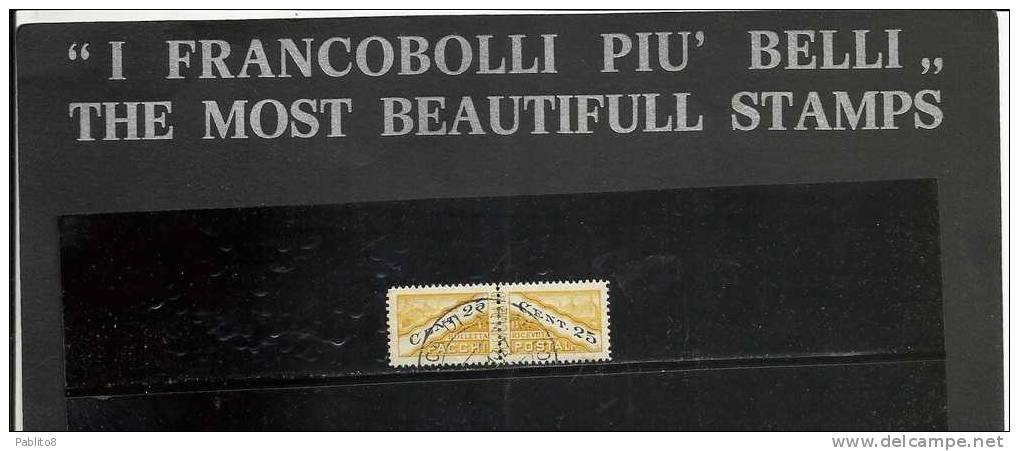 SAN MARINO 1945 PACCHI POSTALI PARCEL POST CENT. 25 TIMBRATO USED - Colis Postaux