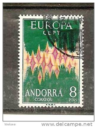 And Mi.nr.71 O/ ANDORRA -  EUROPA 1972 - Gebraucht