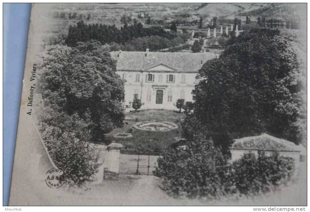 Précurseur 1902 CPA  TYPE NUAGE :VIVIERS  L'évécché >ARDECHE > POUR ARLES ON DISTINGUE LES PILES PONT SUSPENDU ET RHONE - Viviers