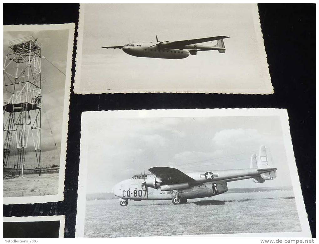 LOT DE 7 CARTES PHOTO PARACHUTISME AVIATION - UNITED STATES AIR FORCE - PARACHUTE AVIONS + ZONE D´ENTRAINEMENT POUR SAUT - Parachutting