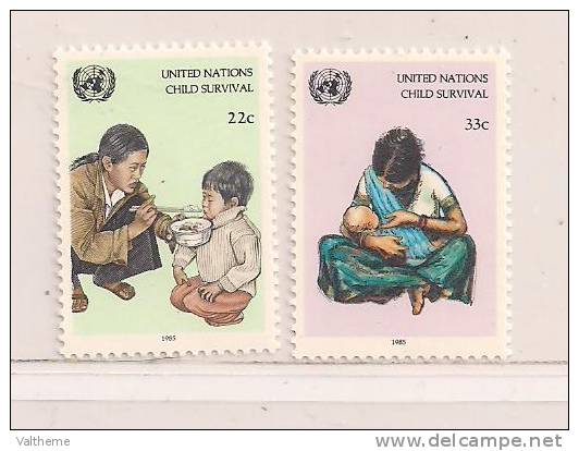 N. U.  NEW YORK  ( NUNY - 4 )    1985   N° YVERT ET TELLIER  N° 456/457   N** - Unused Stamps