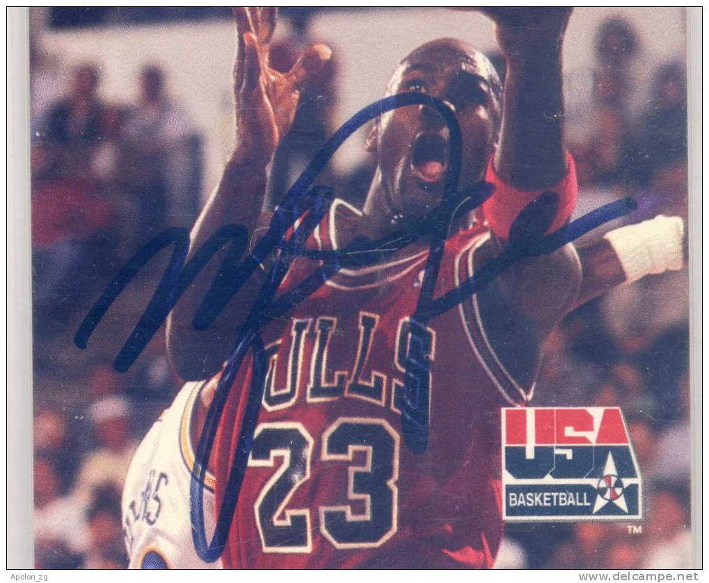 USA - NBA SUPERSTAR MICHAEL JORDAN - ORIGINAL AUTOGRAPHED CARD * UNIQUE !!! - Autografos