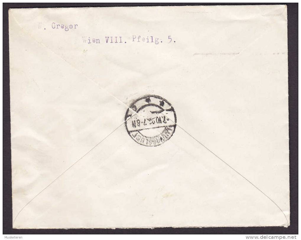 Austria Registered Recommandée Einschreiben WIEN Label 1926 Cover To Ludwigslust Meckl. Deutschland - Briefe U. Dokumente
