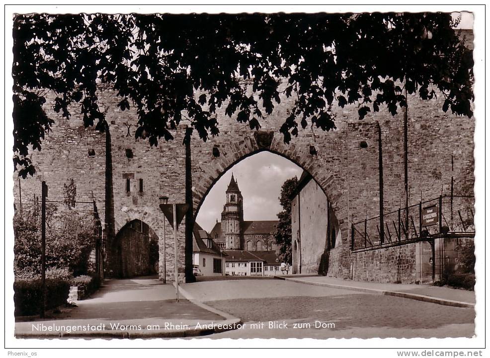 GERMANY - Worms, Andreastor Mit Blick Zum Dom, Year 1966 - Worms