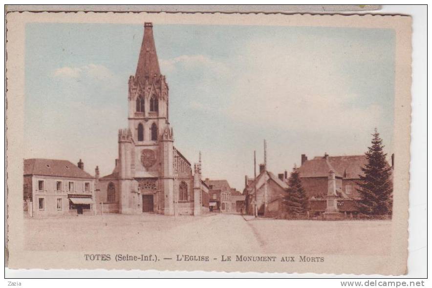 76.527/ TOTES -L'église - Le Monument Aux Morts - Totes