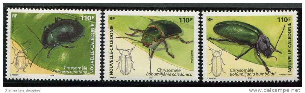 Neukaledonien 2005 - Nouvelle-Calédonie 2005 - Michel 1379-1391 - ** Mnh Neuf Postfris - Käfer - Insekten - Nuovi