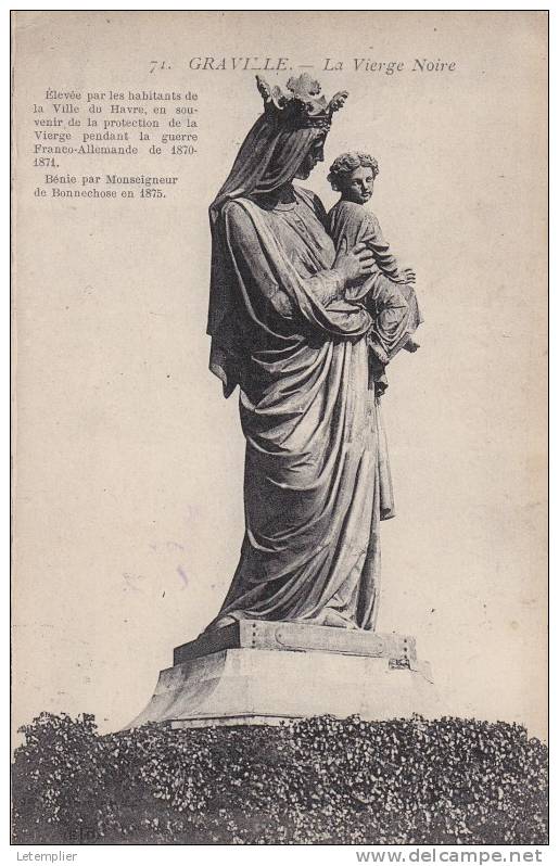 Carte Ancienne   La Vierge Noire - Graville